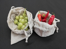Lněný pytlík 27 x 53 cm - pečivo, ovoce, zelenina, luštěniny