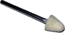 Felt small disc with shank 10x10-3/cone