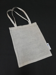 Lněná taška na sešity A4 35 x 27 cm s dlouhými uchy přes rameno
