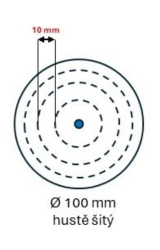 Leštící kotouč Dora 800, rozměr 100x20 - otvor (varianty),  Dora 800, 100x20 - otvor 8, hustě šitý