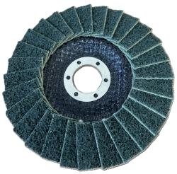 Lamelový kotouč Brusné rouno (Scotch-Brite) 125x22,23,  Lamelový kotouč Brusné rouno 125x22,23 FINE (A180) zelený
