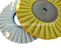 Sisal wavy, solid - impregnation yellow 400x30x35