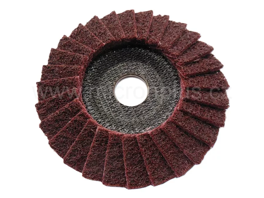 Lamelový kotouč Polimaxx 125x22,23 Brusné rouno DRONCO,  Lamelový kotouč Polimaxx 2, 125x22,23 Medium, Brusné rouno DRONCO, vínový